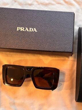 Prada Sunglasses, tortoiseshell and green
